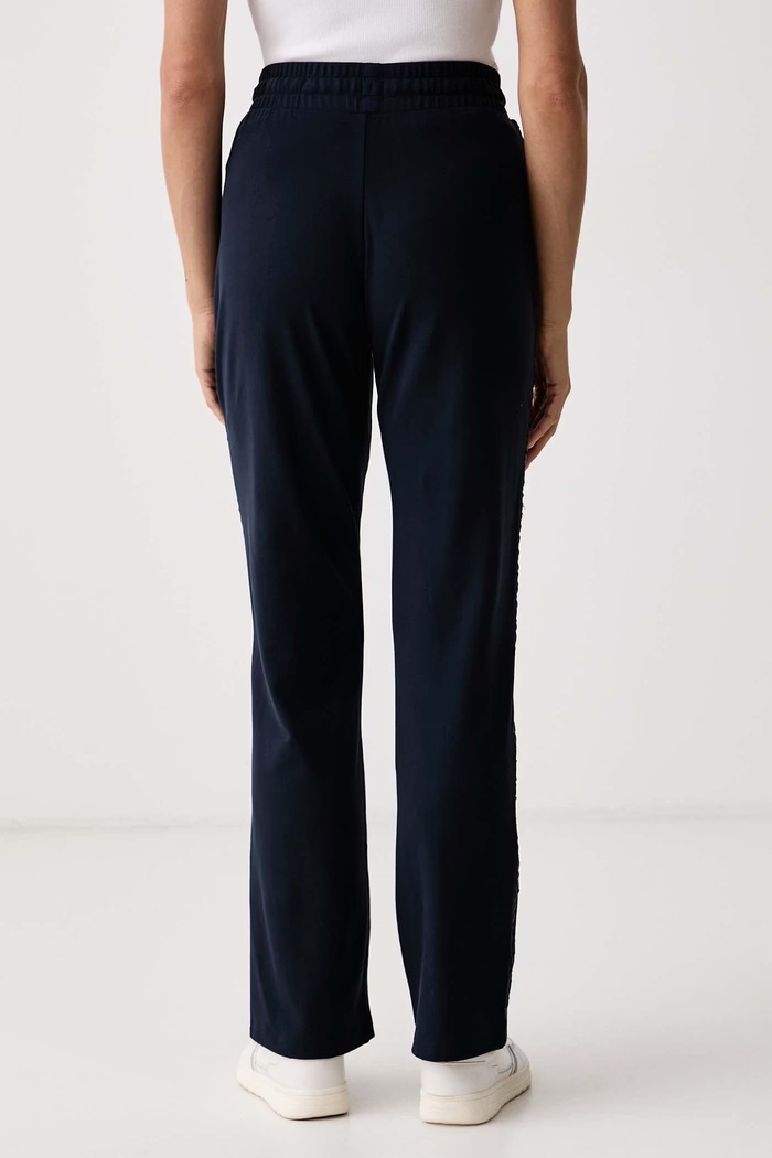 Ρούχα BOSS Παντελόνι lounge γυναικείο με μοντάλ PEACHY MONO_Pants 50566121 σκούρο μπλε