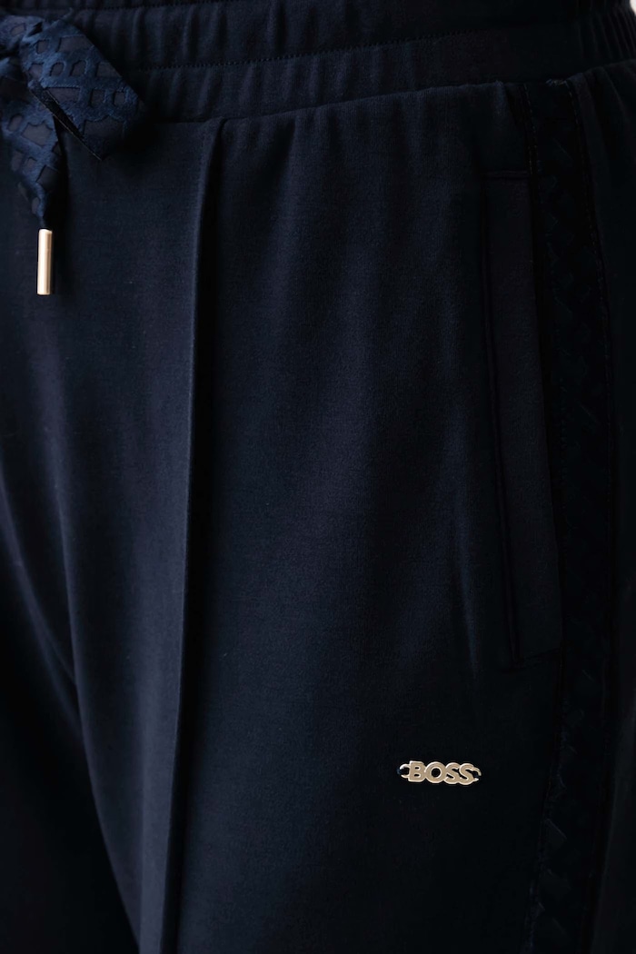 Παντελόνι lounge γυναικείο με μοντάλ PEACHY MONO_Pants BOSS 50566121 σκούρο μπλε