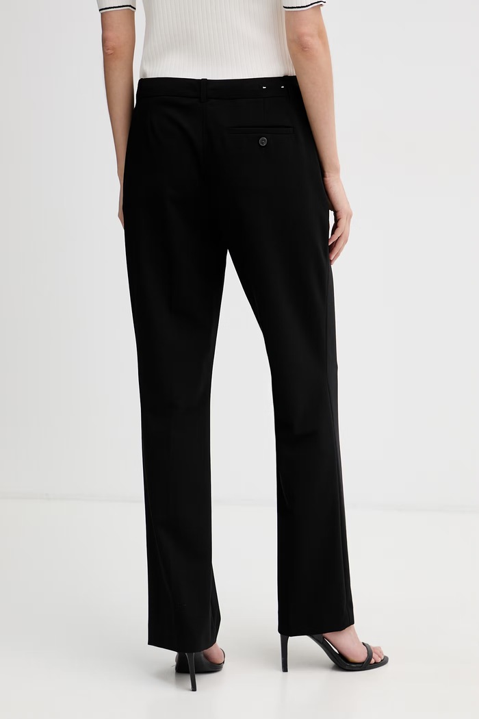Oblečenie DKNY nohavice straight dámske WYPT3641 čierna