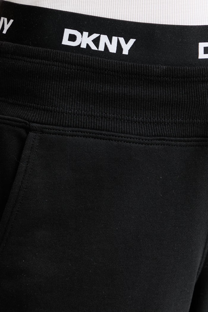DKNY spodnie dresowe damskie z bawełną czarny DP6P3857