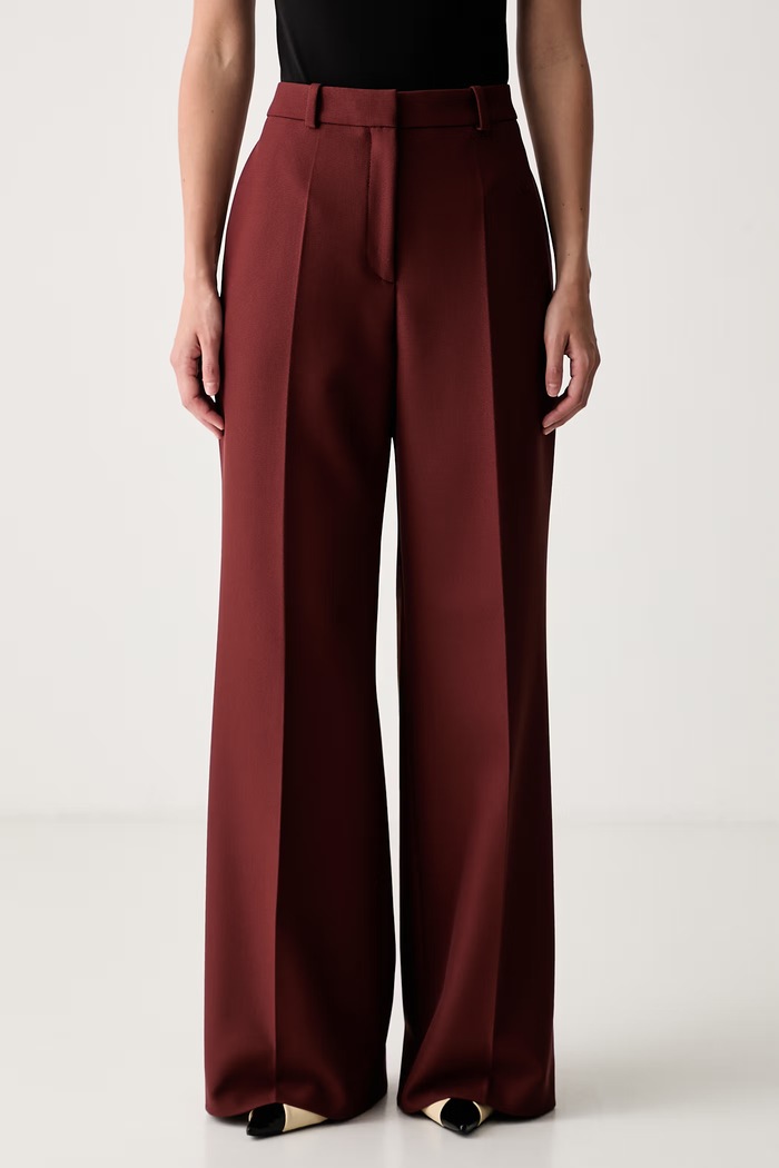 HUGO pantaloni wide leg da donna Hasmina marrone 50566625