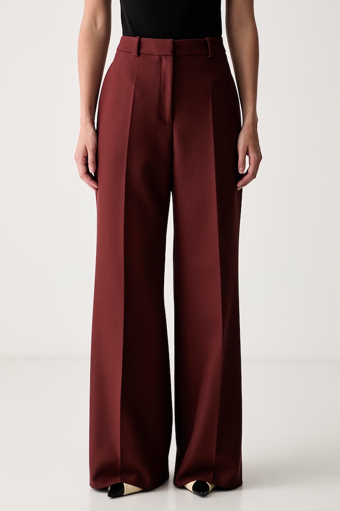 HUGO pantaloni wide leg da donna Hasmina marrone 50566625