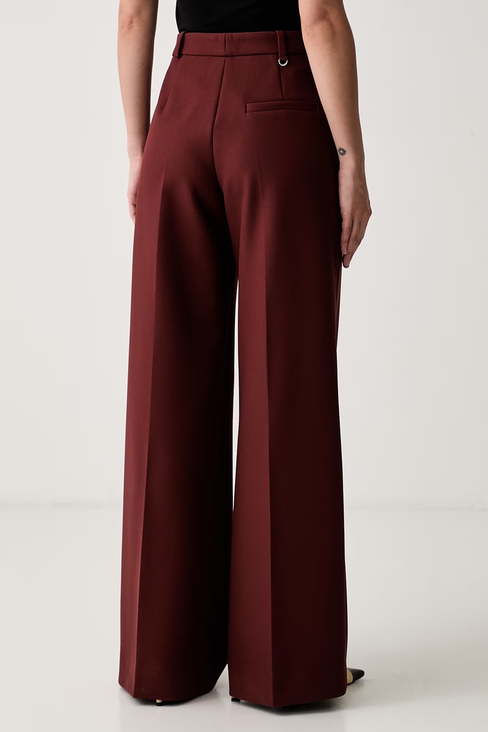 Abbigliamento HUGO pantaloni wide leg da donna Hasmina 50566625 marrone
