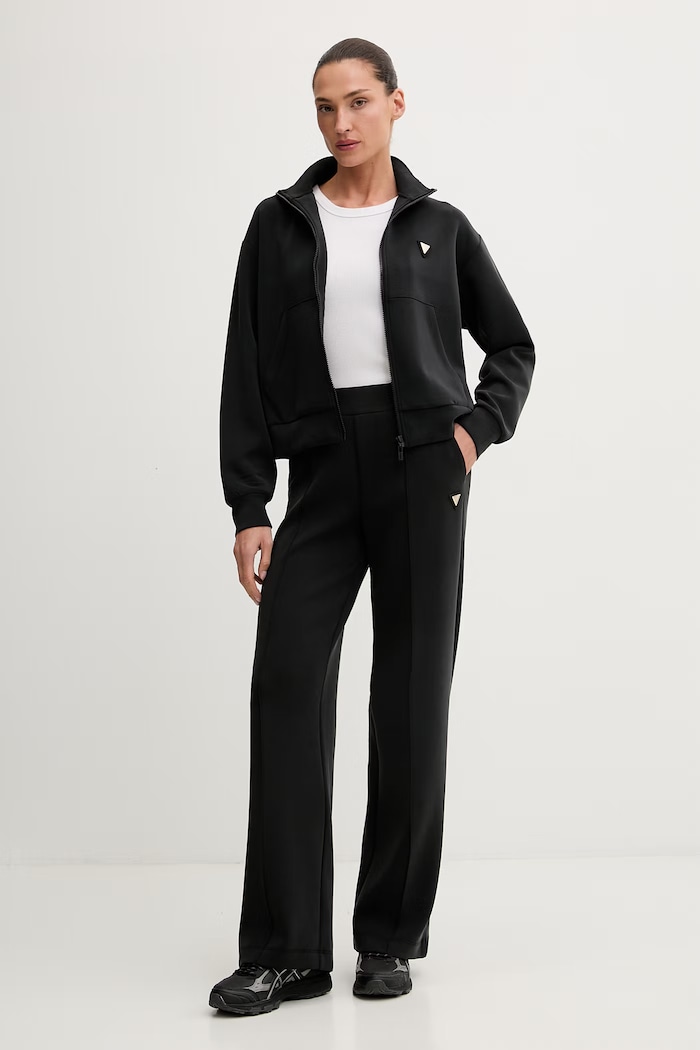 Guess pantaloni de trening pentru femei cu modal OLYMPE V6YB18.K4315 negru AW26