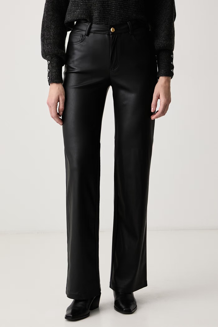 Marciano by Guess Nohavice dámske z imitácie kože CECILIA čierna G6BB17.W5131