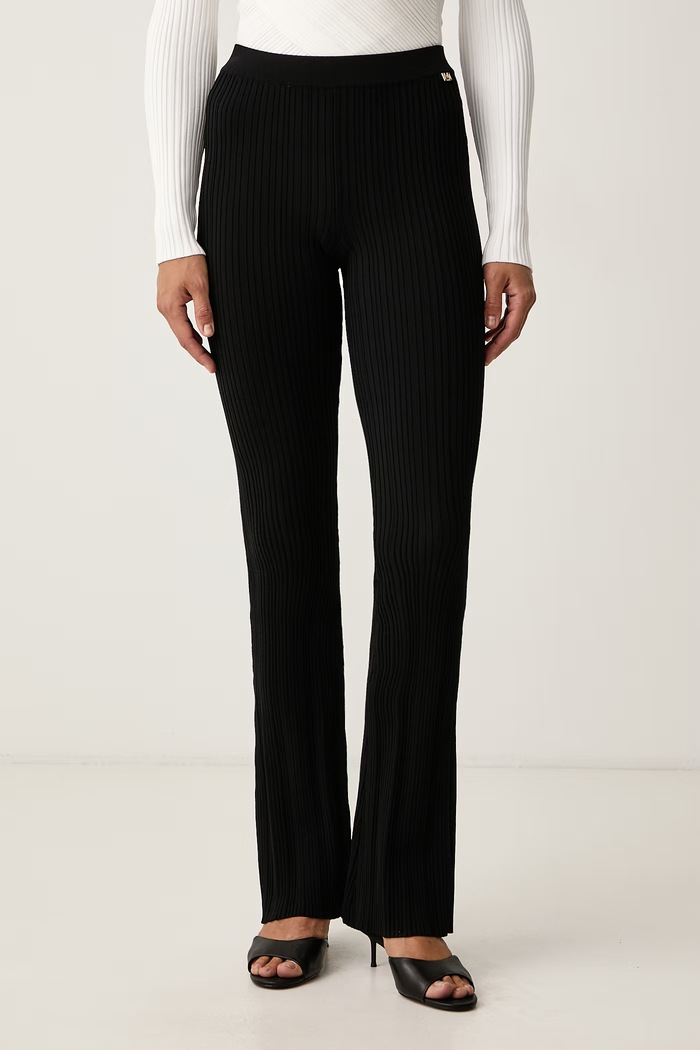Marciano by Guess Панталон с разкроен крачол дамски с вискоза LIMA черен G6BB16.Z1634