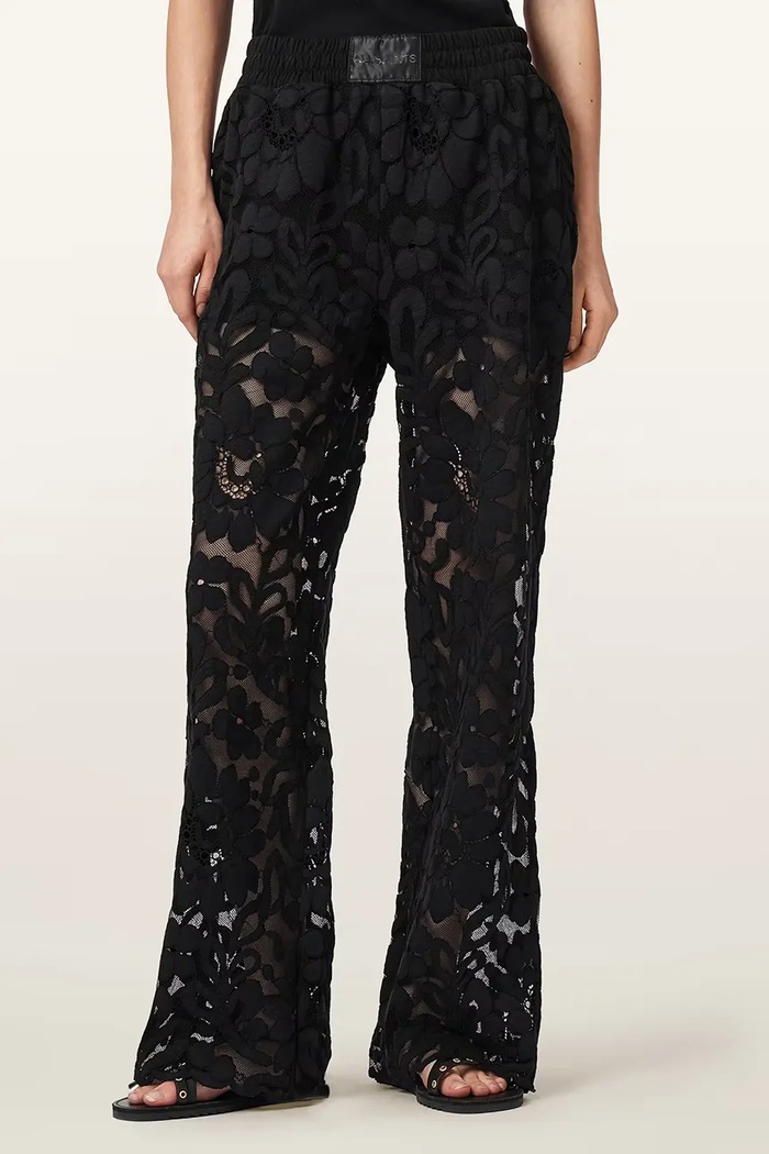 AllSaints spodnie regularne damskie AMELIE czarny W075TE