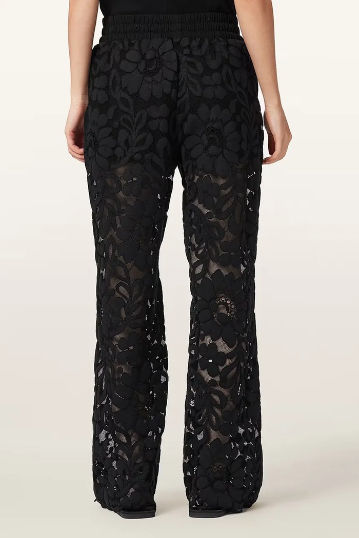 AllSaints spodnie regularne damskie AMELIE W075TE czarny AW26