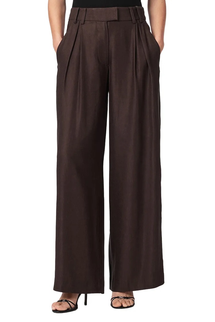 AllSaints Pantaloni wide leg pentru femei cu in CHARLEY W050QE maro AW26