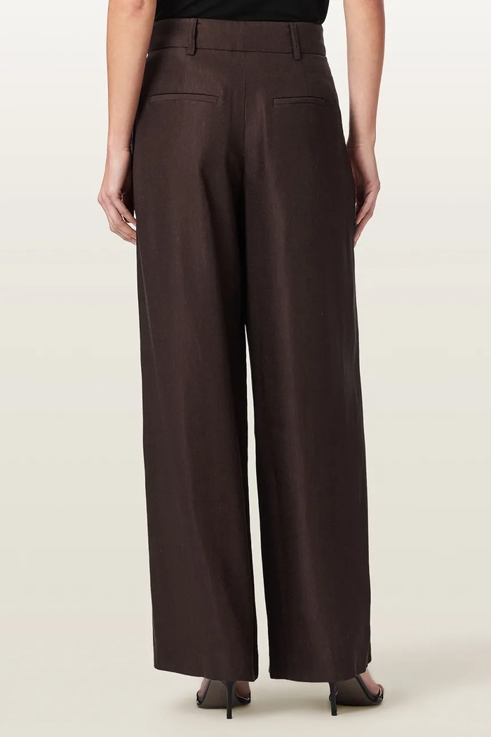 Îmbrăcăminte AllSaints Pantaloni wide leg pentru femei cu in CHARLEY W050QE maro