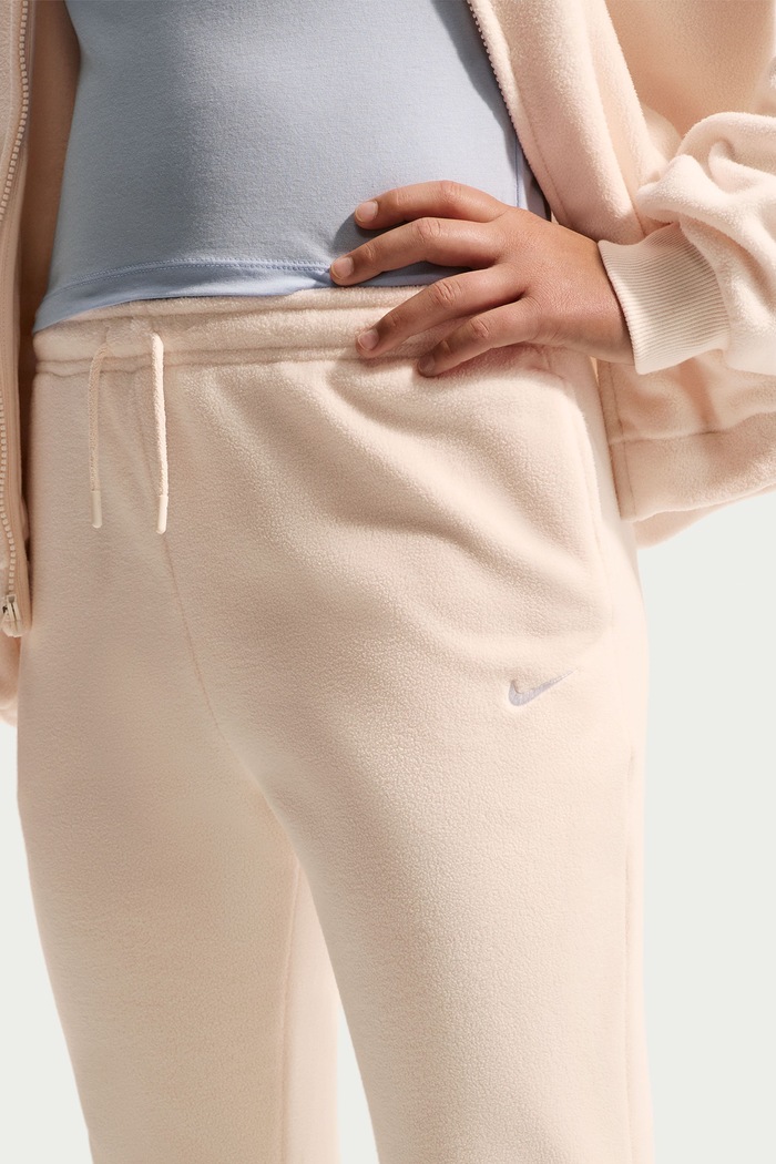 Spodnie dresowe dziecięce polarowe Nike Sportswear Nike IM4558 beżowy