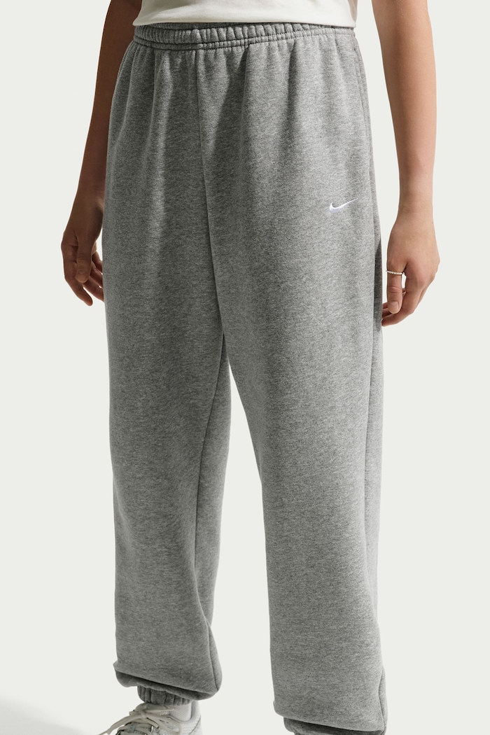Spodnie dresowe dziecięce z bawełną Nike Sportswear Studio Fleece Nike IM4905 szary