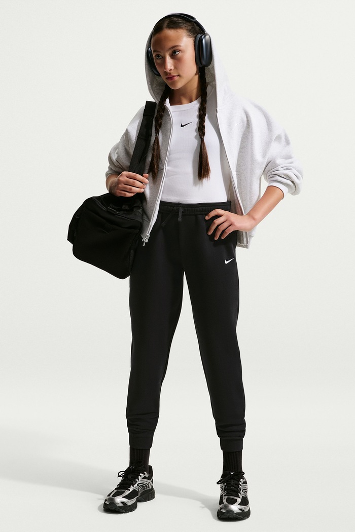 Nike Spodnie dresowe dziecięce Nike Studio Fleece czarny IM4946