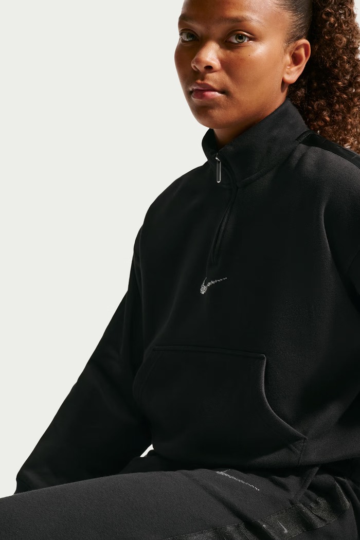 Spodnie dresowe dziecięce z bawełną Nike Studio Fleece Nike czarny IM4983