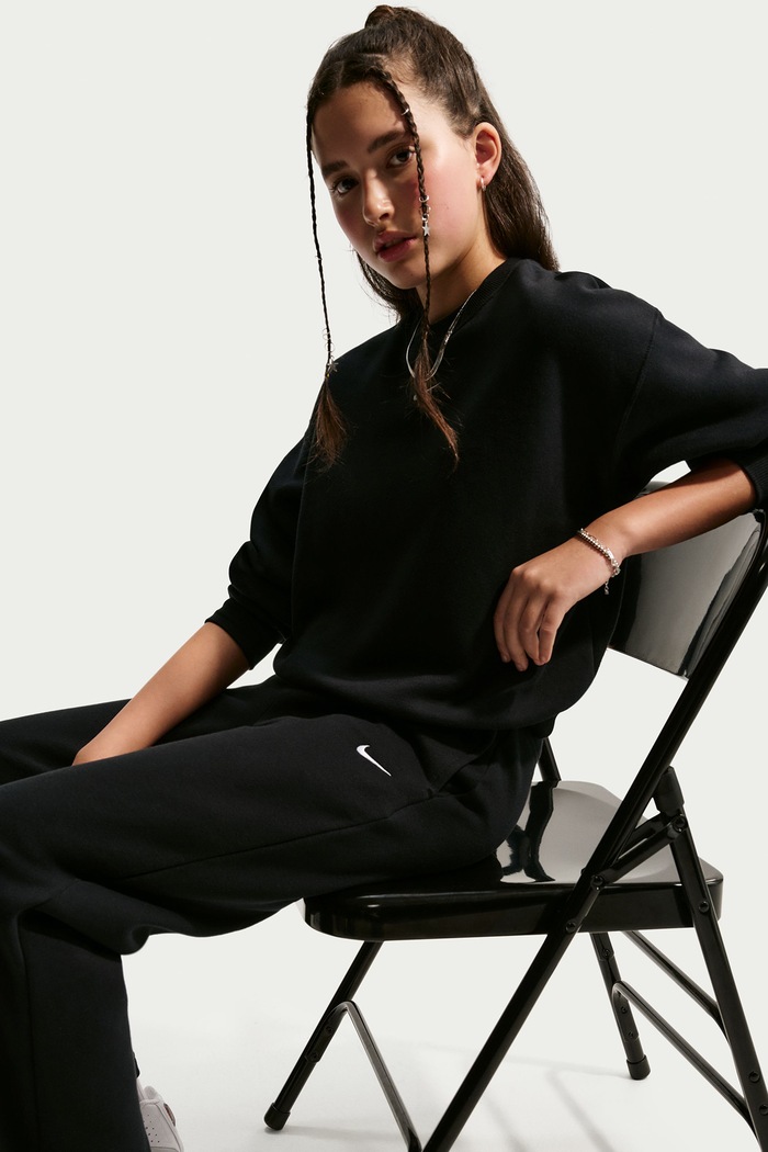 Spodnie dresowe dziecięce z bawełną Nike Sportswear Studio Fleece Nike czarny IM4973
