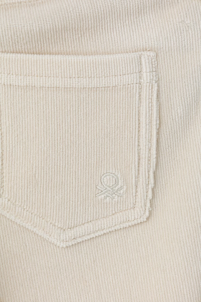 Dziewczynka United Colors of Benetton Spodnie dziecięce sztruksowe 4DZBCE00R.G.Season.9BY2 beżowy
