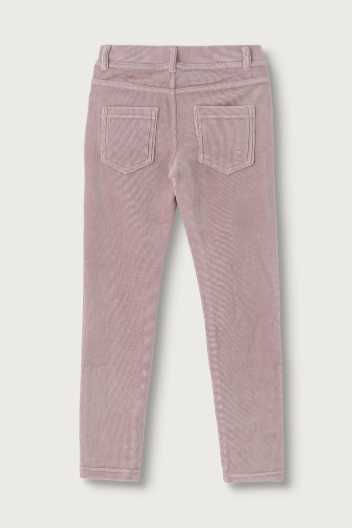 United Colors of Benetton Spodnie dziecięce sztruksowe 4DZBCE00R.G.Season.9BY2 różowy AW26