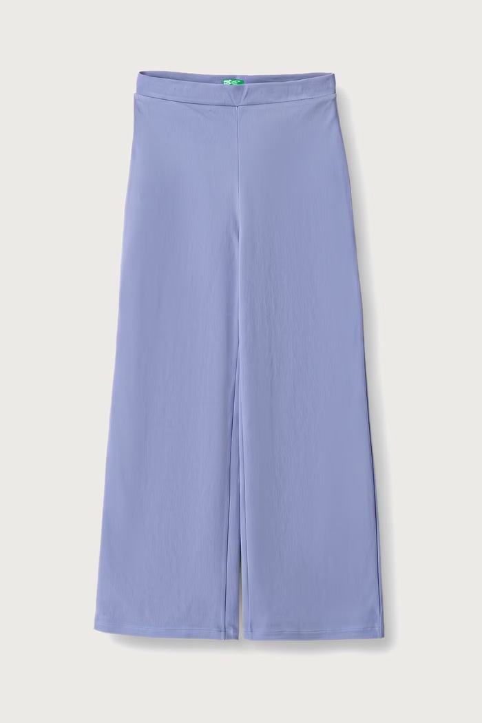 United Colors of Benetton Spodnie wide leg dziecięce z bawełną fioletowy 46D6CE04C.G.Season.9BY2