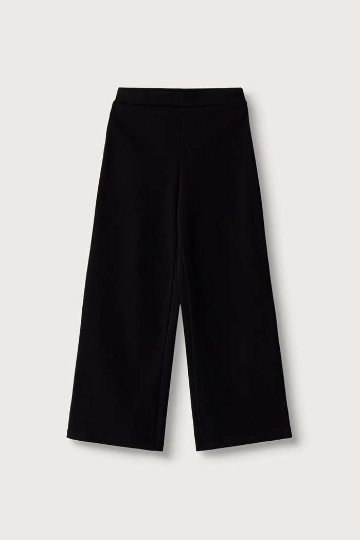 United Colors of Benetton Παντελόνι wide leg παιδικό με βαμβάκι μαύρο 46D6CE04C.G.Reproposal