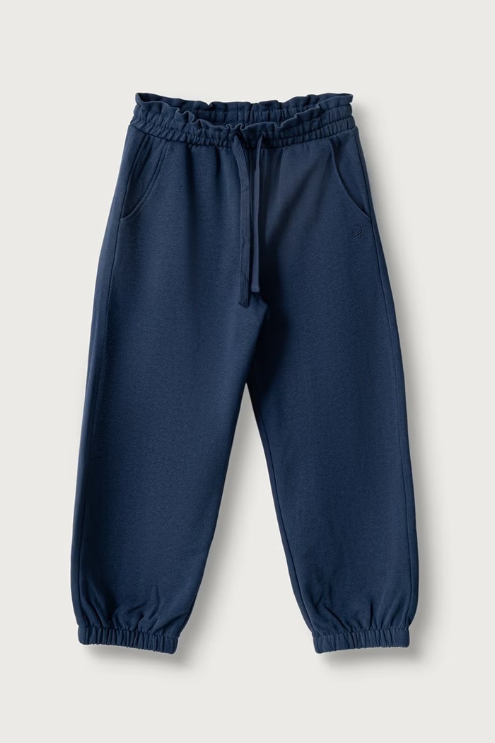 United Colors of Benetton Pantaloni da tuta per bambini in cotone blu navy 3J70GF05I.P.Continuativ