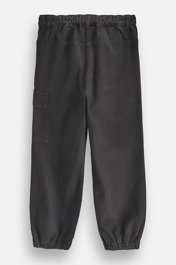 Coccodrillo Spodnie cargo dziecięce bawełniane ZC6119101SGJ czarny AW26