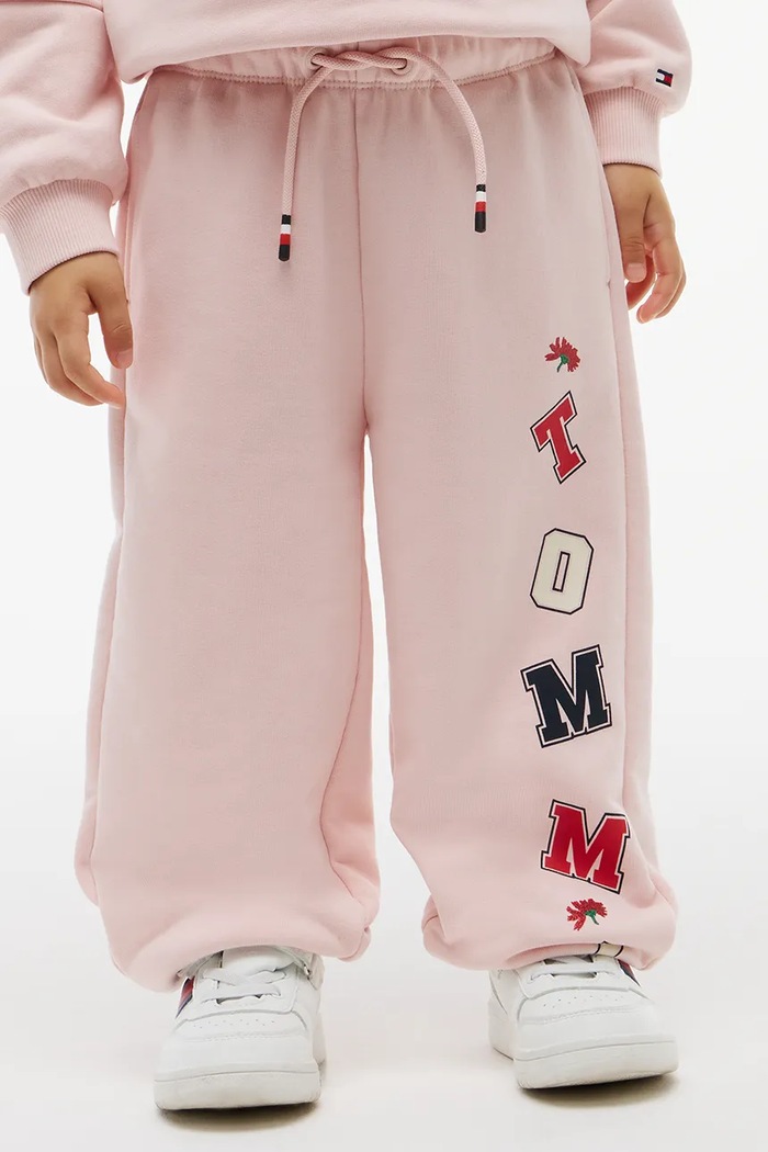 Dziewczynka Tommy Hilfiger Spodnie dresowe dziecięce z bawełną KS0KS00782.9BY2 różowy