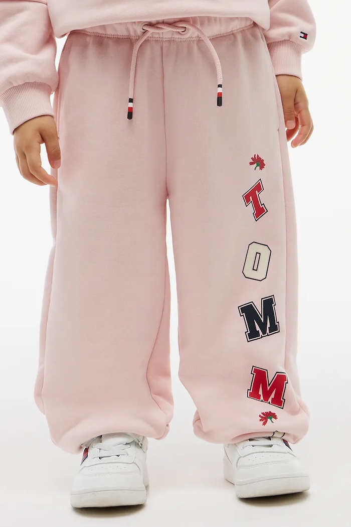 Dziewczynka Tommy Hilfiger Spodnie dresowe dziecięce z bawełną KS0KS00782.9BY2 różowy