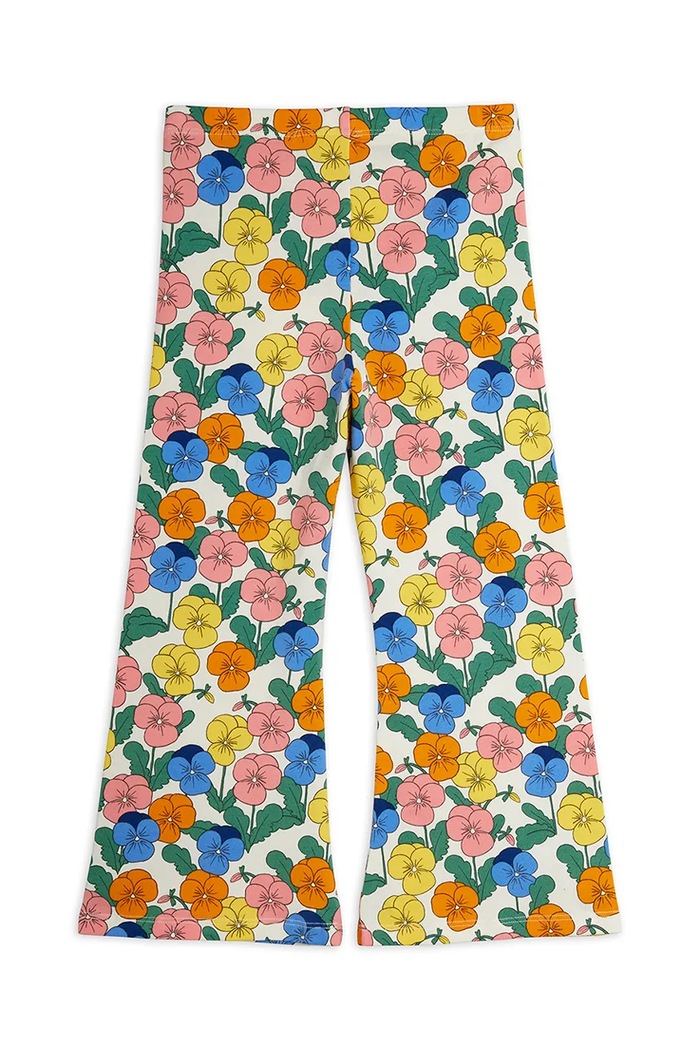 Mini Rodini spodnie flare dziecięce bawełniane z elastanem Violas 26730127 multicolor AW26