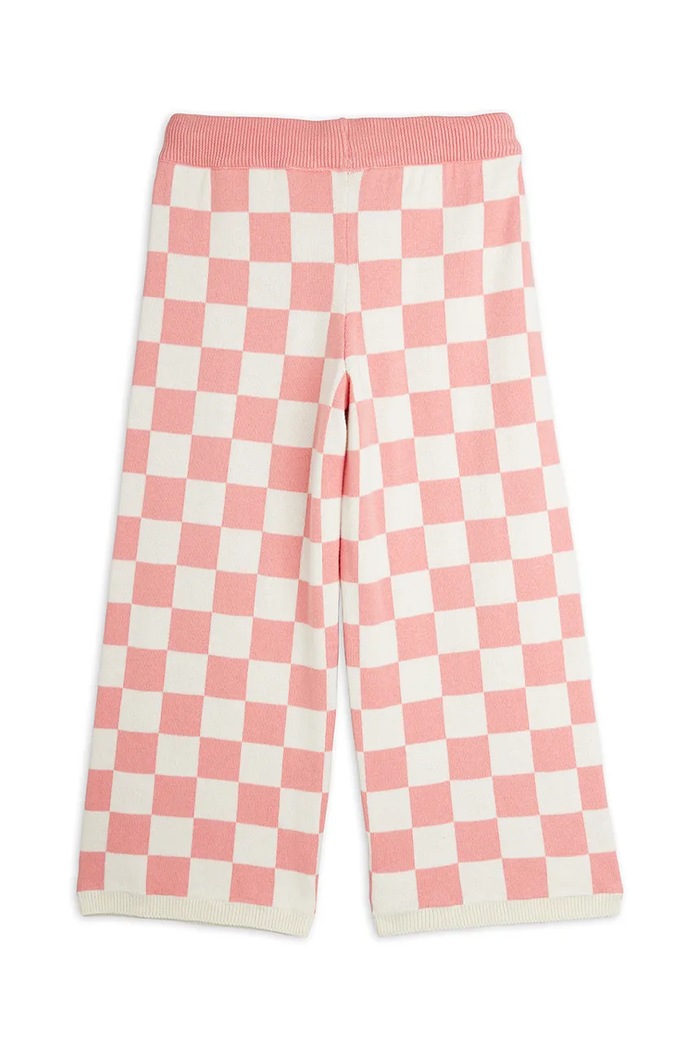 Dziewczynka Mini Rodini spodnie wide leg dziecięce bawełniane Chess 25730150 różowy