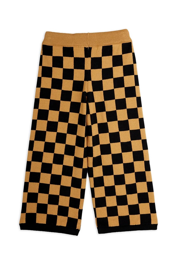 Dziewczynka Mini Rodini spodnie wide leg dziecięce bawełniane Chess 25730150 brązowy