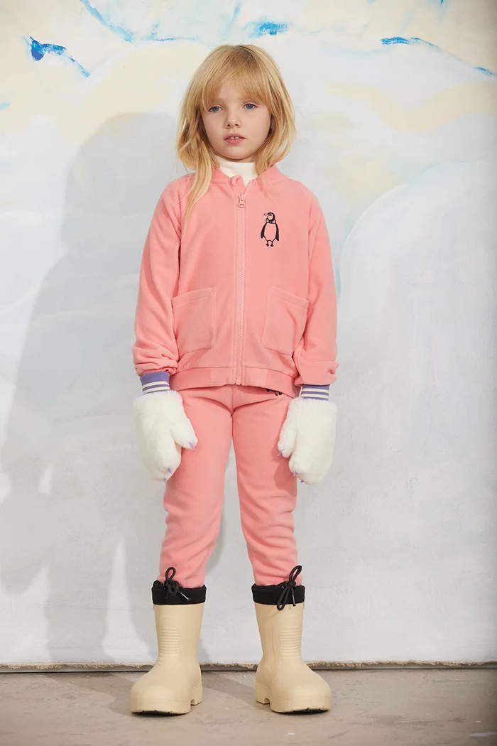 Mini Rodini spodnie dresowe dziecięce polarowe Penguin 11000360