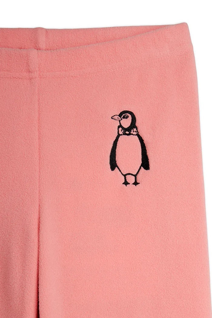 Mini Rodini spodnie dresowe dziecięce polarowe Penguin różowy 11000360