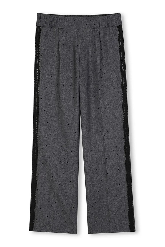 Karl Lagerfeld Hlače otroške z viskozo Z31344.156.162 siva AW26
