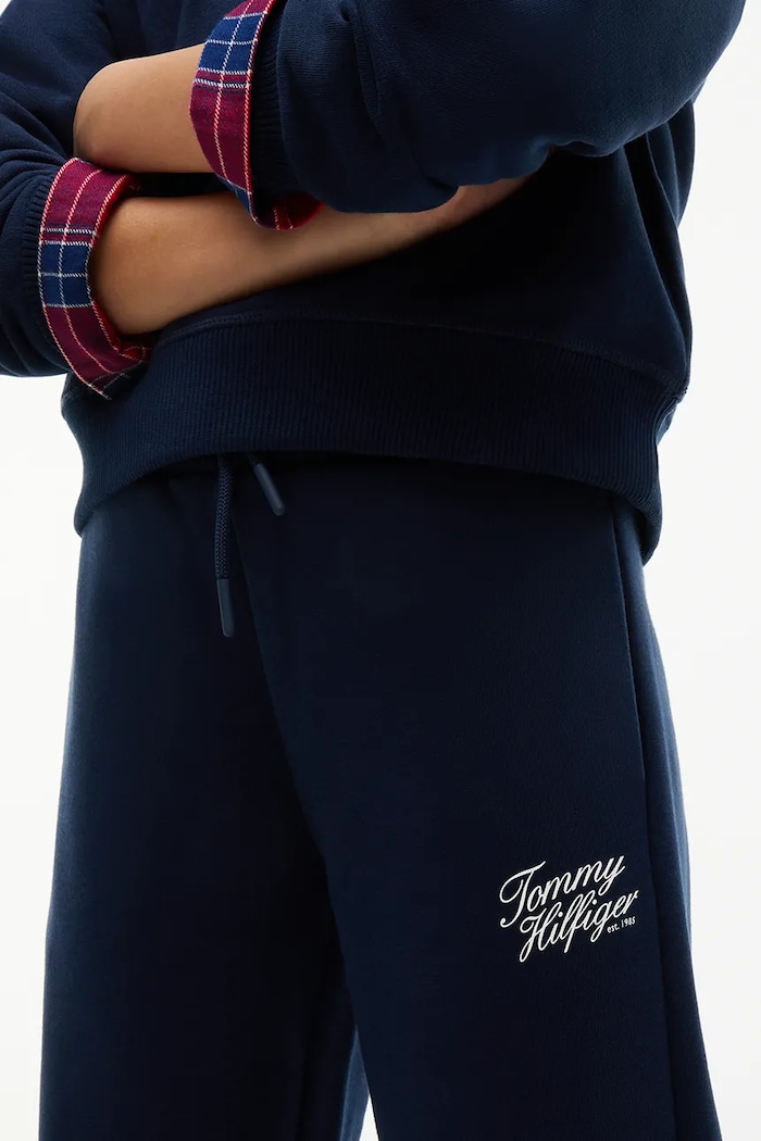 Spodnie dresowe damskie z bawełną Tommy Hilfiger granatowy KG0KG09581.104.122.9BY2