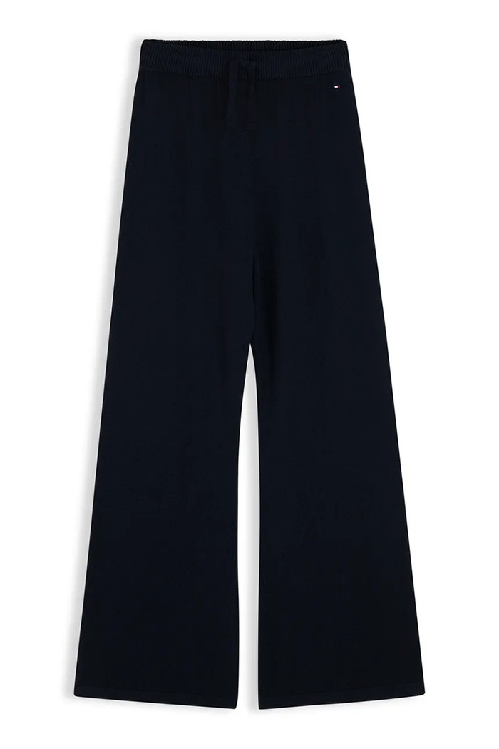 Tommy Hilfiger Spodnie dziecięce z dodatkiem wełny KG0KG09711.9BY2 granatowy AW26