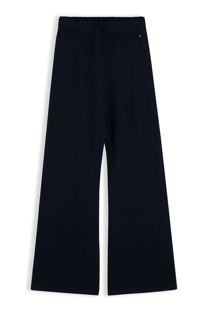 Tommy Hilfiger Spodnie dziecięce z dodatkiem wełny KG0KG09711.9BY2 granatowy AW26