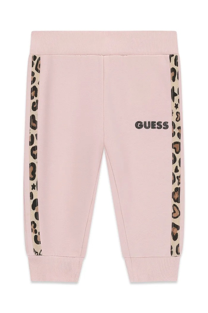 Guess Spodnie dresowe dziecięce bawełniane różowy K6BB03.K5886.9BY2