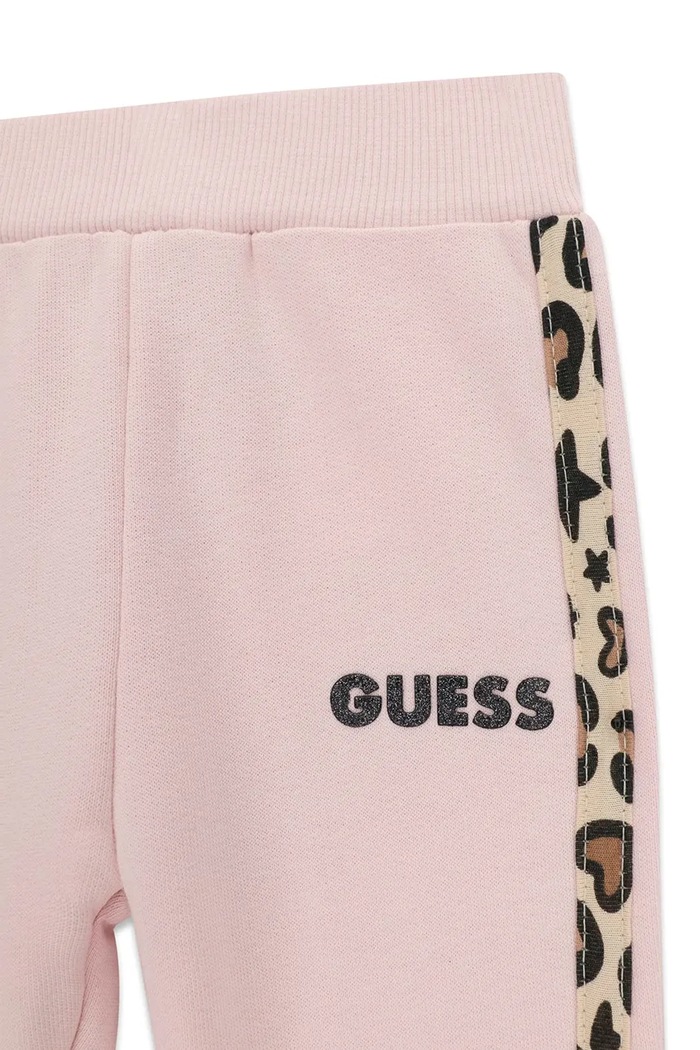 Dziewczynka Guess Spodnie dresowe dziecięce bawełniane K6BB03.K5886.9BY2 różowy