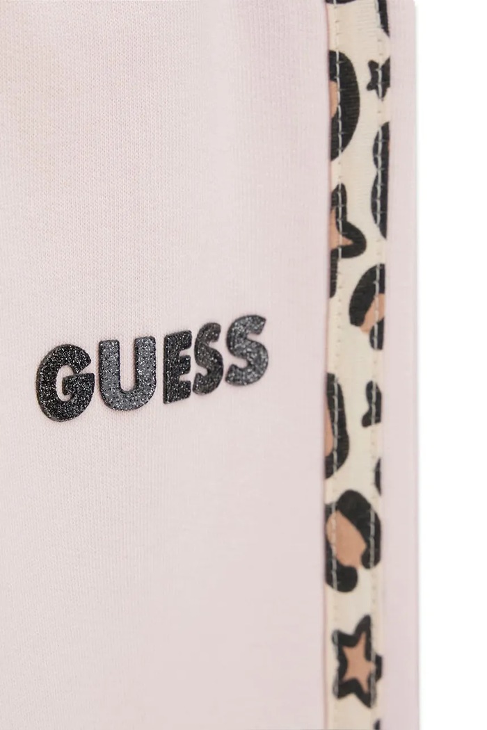 Spodnie dresowe dziecięce bawełniane Guess K6BB03.K5886.9BY2 różowy
