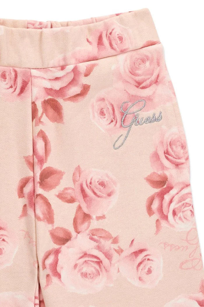 Dziewczynka Guess Spodnie joggery dziecięce bawełniane K6BB01.K5883.9BY2 różowy