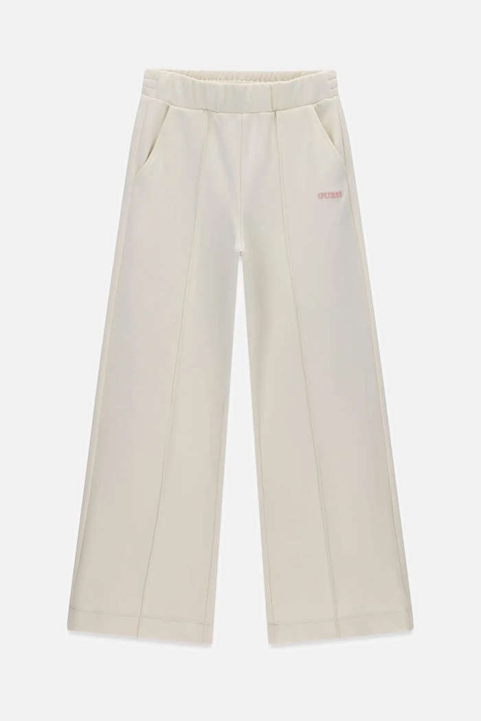 Guess Spodnie wide leg dziecięce z wiskozą beżowy J6BB16.K7269.9BY2