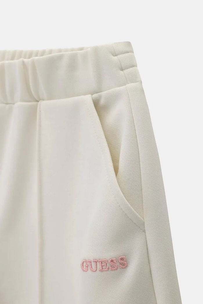 Dziewczynka Guess Spodnie wide leg dziecięce z wiskozą J6BB16.K7269.9BY2 beżowy