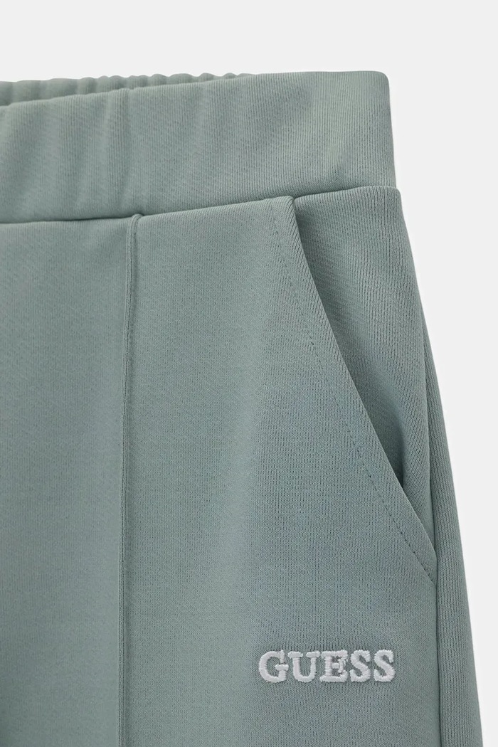 Dziewczynka Guess Spodnie wide leg dziecięce z wiskozą J6BB16.K7269.9BY2 turkusowy