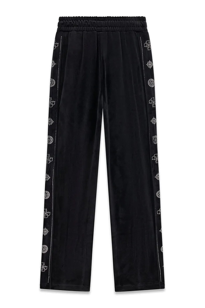 Guess Spodnie dresowe dziecięce welurowe J6BB15.K7266.9BY2 czarny AW26