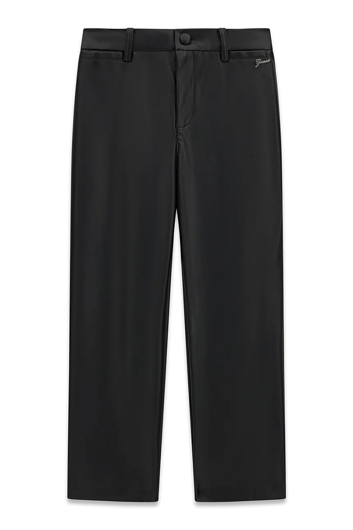 Guess Spodnie dziecięce z imitacji skóry czarny J6BB11.W3916.9BY2