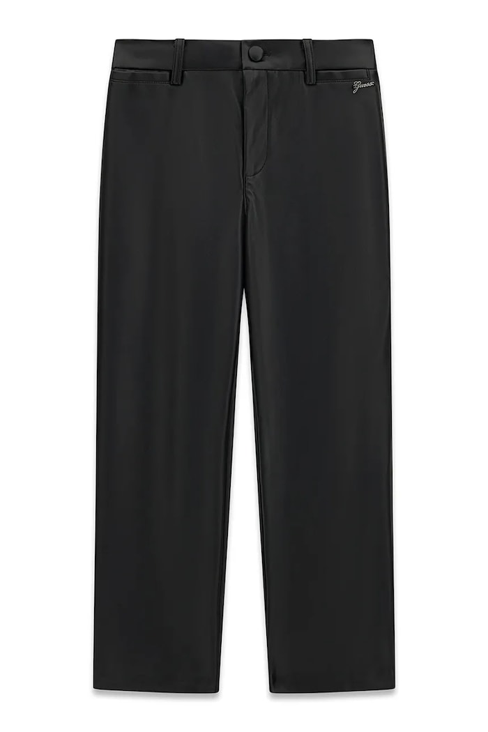 Guess Spodnie dziecięce z imitacji skóry czarny J6BB11.W3916.9BY2