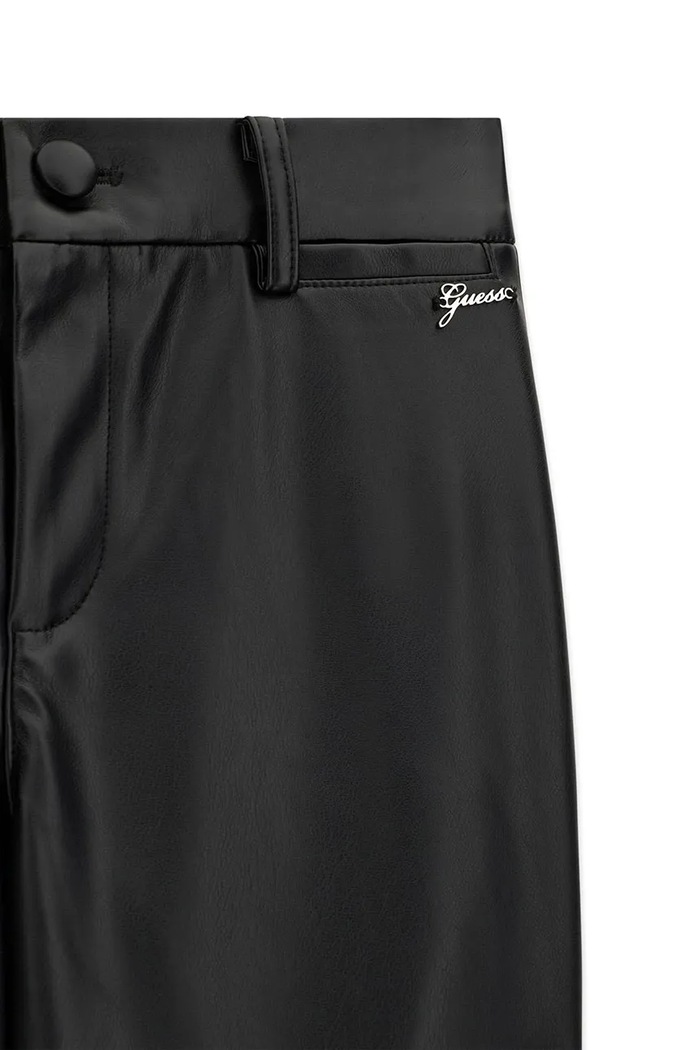 Dziewczynka Guess Spodnie dziecięce z imitacji skóry J6BB11.W3916.9BY2 czarny
