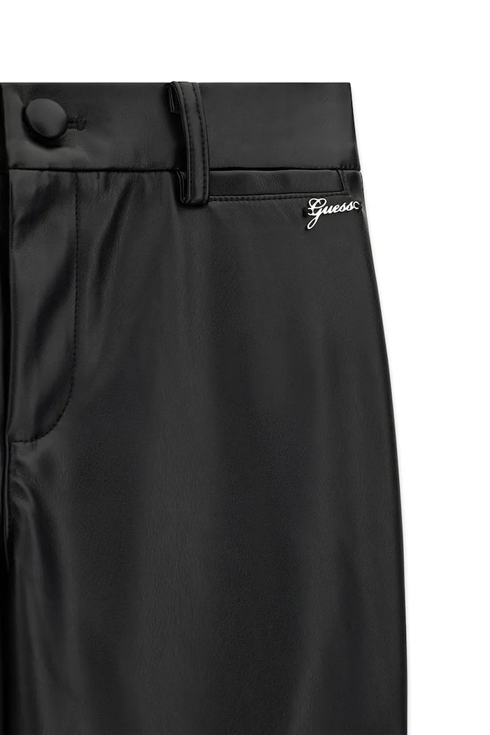 Dziewczynka Guess Spodnie dziecięce z imitacji skóry J6BB11.W3916.9BY2 czarny