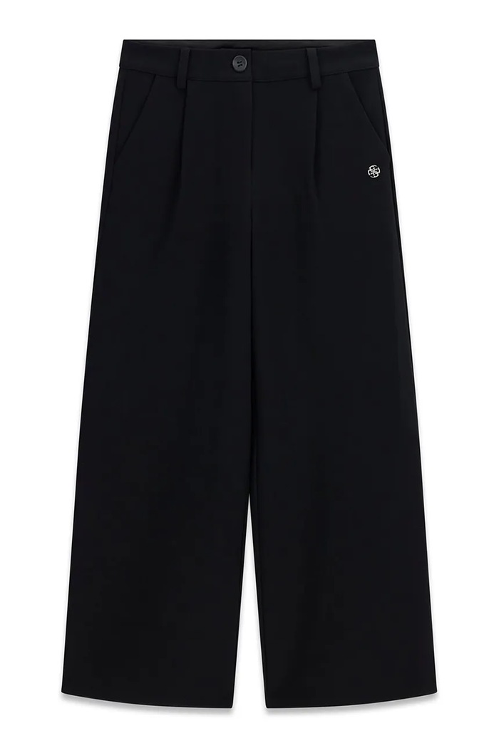 Guess Spodnie wide leg dziecięce z wiskozą czarny J6BB04.W3906.9BY2