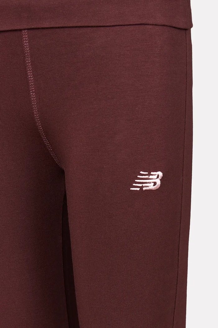 Spodnie dresowe dziecięce bawełniane z elastanem New Balance YB6157Z3 bordowy